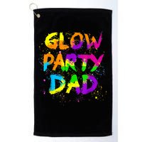 Glow Party Dad Splatter Effect 80 Theme Color Birthday Party Golf Towel