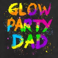 Glow Party Dad Splatter Effect 80 Theme Color Birthday Party Golf Towel