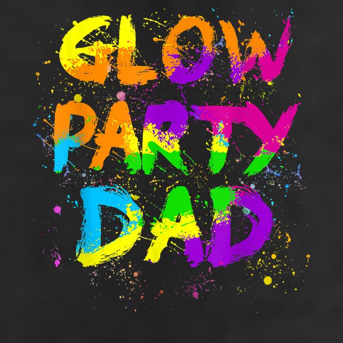 Glow Party Dad Splatter Effect 80 Theme Color Birthday Party Golf Towel
