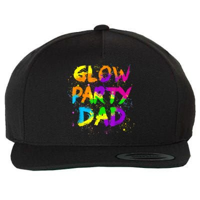 Glow Party Dad Splatter Effect 80 Theme Color Birthday Party Wool Snapback Cap