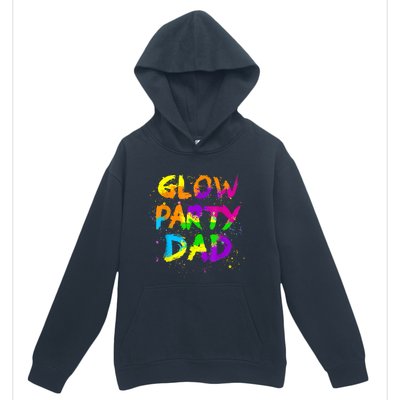 Glow Party Dad Splatter Effect 80 Theme Color Birthday Party Urban Pullover Hoodie