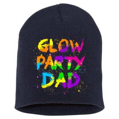 Glow Party Dad Splatter Effect 80 Theme Color Birthday Party Short Acrylic Beanie