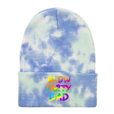 Glow Party Dad Splatter Effect 80 Theme Color Birthday Party Tie Dye 12in Knit Beanie