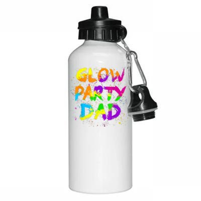 Glow Party Dad Splatter Effect 80 Theme Color Birthday Party Aluminum Water Bottle