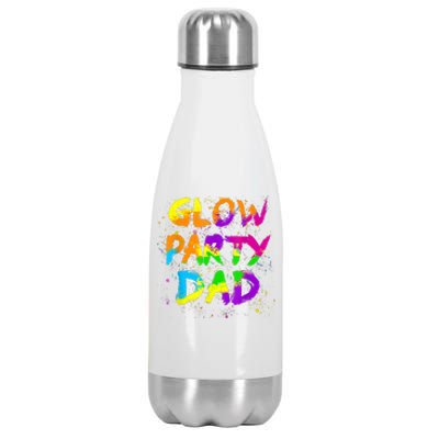 Glow Party Dad Splatter Effect 80 Theme Color Birthday Party Stainless Steel Insulated Water Bottle