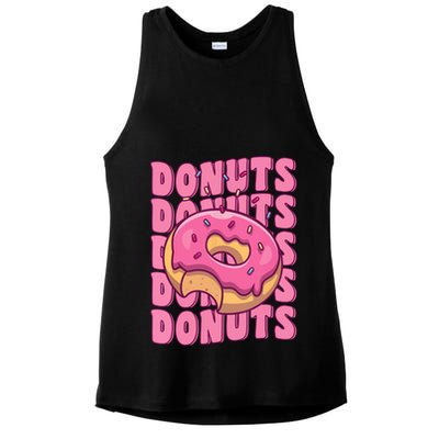 Groovy Pink Donut Squad Sprinkles Donut Lover Matching Donut Ladies PosiCharge Tri-Blend Wicking Tank