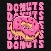 Groovy Pink Donut Squad Sprinkles Donut Lover Matching Donut Ladies PosiCharge Tri-Blend Wicking Tank