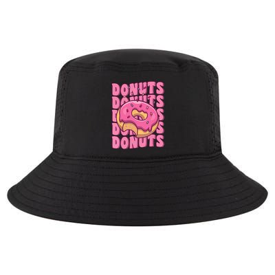 Groovy Pink Donut Squad Sprinkles Donut Lover Matching Donut Cool Comfort Performance Bucket Hat