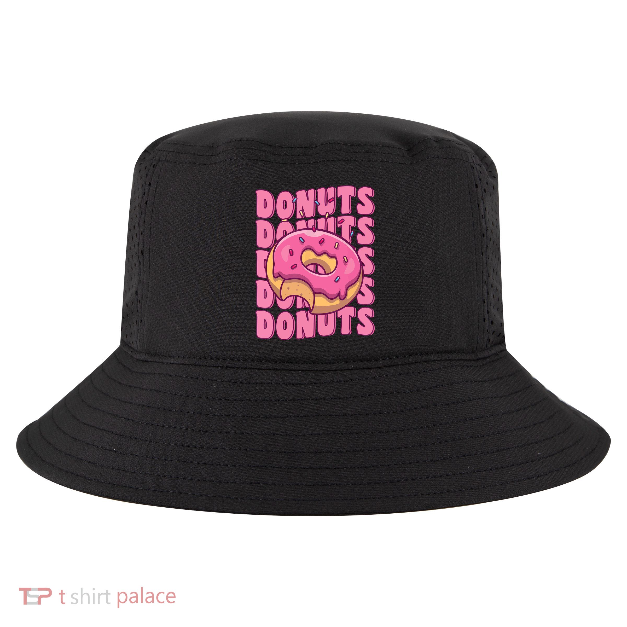 Groovy Pink Donut Squad Sprinkles Donut Lover Matching Donut Cool Comfort Performance Bucket Hat