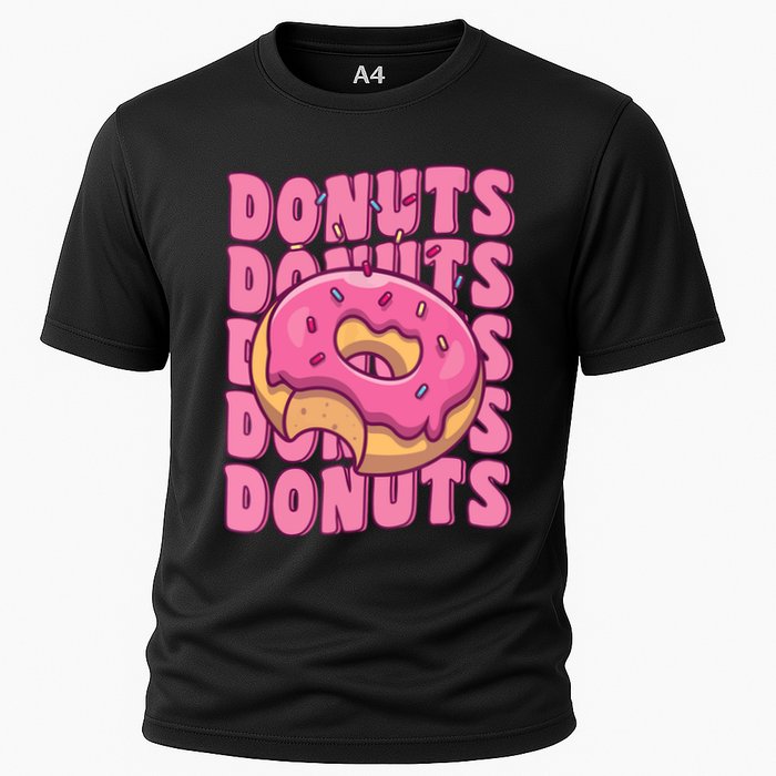 Groovy Pink Donut Squad Sprinkles Donut Lover Matching Donut Performance Shirt