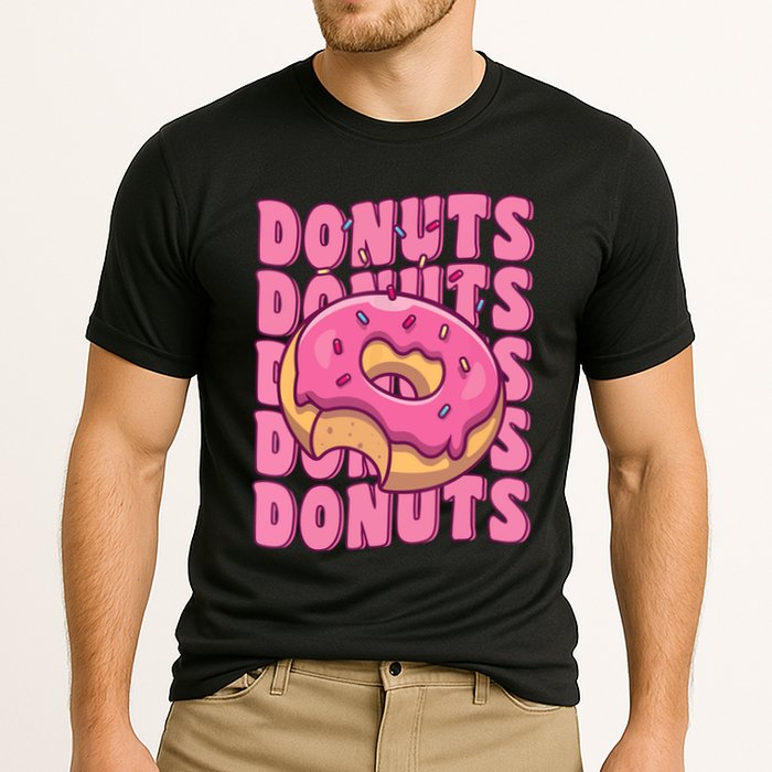 Groovy Pink Donut Squad Sprinkles Donut Lover Matching Donut Performance Shirt