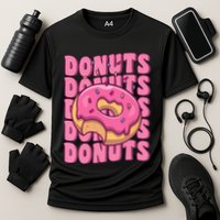 Groovy Pink Donut Squad Sprinkles Donut Lover Matching Donut Performance Shirt