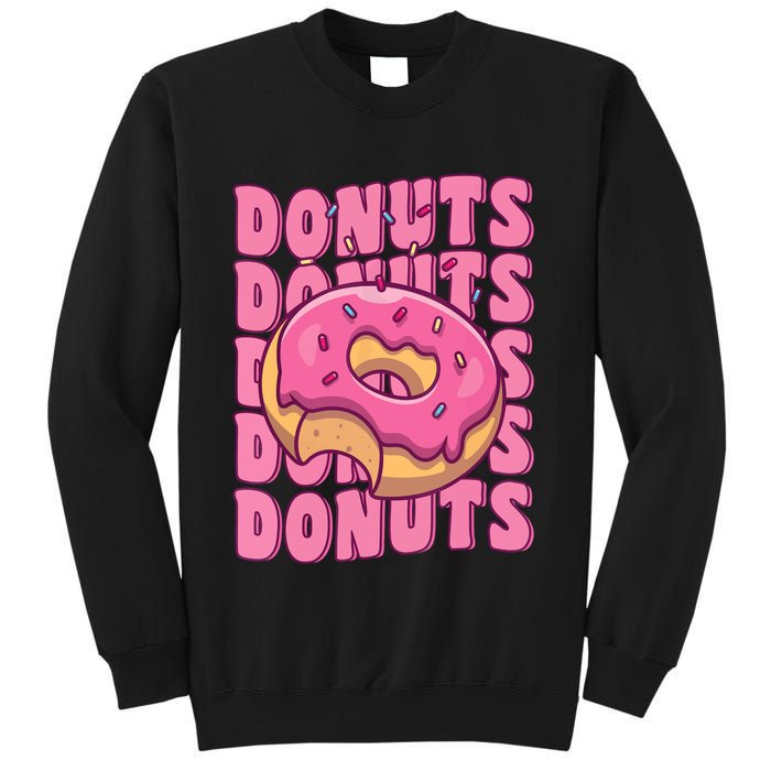 Groovy Pink Donut Squad Sprinkles Donut Lover Matching Donut Sweatshirt