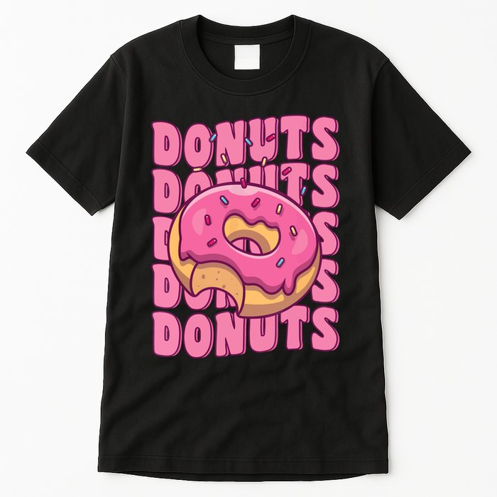 Groovy Pink Donut Squad Sprinkles Donut Lover Matching Donut Tall T-Shirt