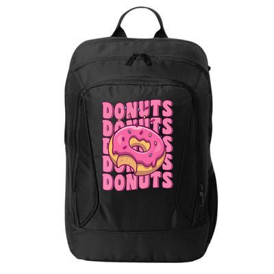 Groovy Pink Donut Squad Sprinkles Donut Lover Matching Donut City Backpack