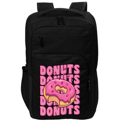 Groovy Pink Donut Squad Sprinkles Donut Lover Matching Donut Impact Tech Backpack