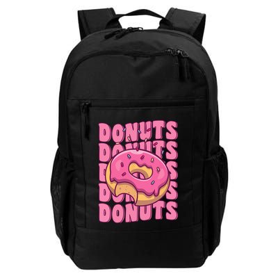 Groovy Pink Donut Squad Sprinkles Donut Lover Matching Donut Backpack