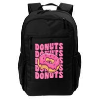 Groovy Pink Donut Squad Sprinkles Donut Lover Matching Donut Backpack