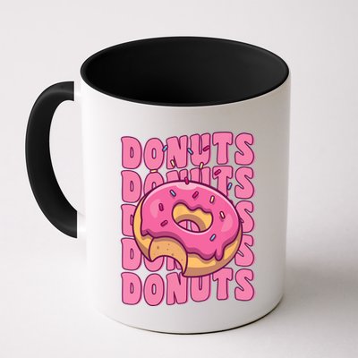 Groovy Pink Donut Squad Sprinkles Donut Lover Matching Donut Mug