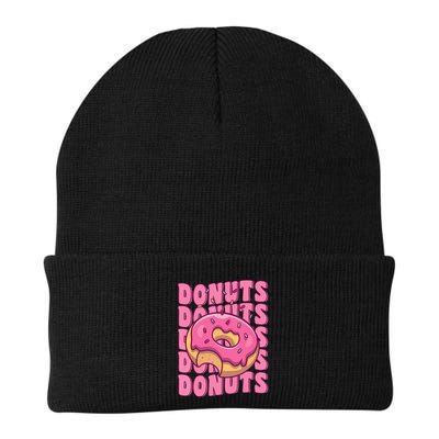 Groovy Pink Donut Squad Sprinkles Donut Lover Matching Donut Beanie