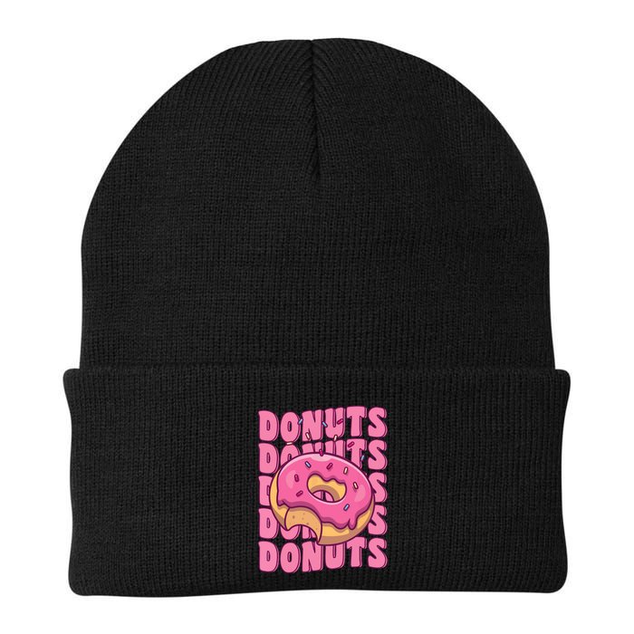 Groovy Pink Donut Squad Sprinkles Donut Lover Matching Donut Beanie