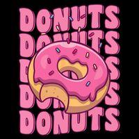 Groovy Pink Donut Squad Sprinkles Donut Lover Matching Donut Drawstring Bag