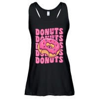 Groovy Pink Donut Squad Sprinkles Donut Lover Matching Donut Ladies Essential Flowy Tank