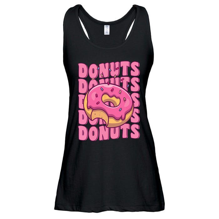 Groovy Pink Donut Squad Sprinkles Donut Lover Matching Donut Ladies Essential Flowy Tank