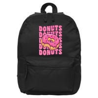 Groovy Pink Donut Squad Sprinkles Donut Lover Matching Donut 16 in Basic Backpack