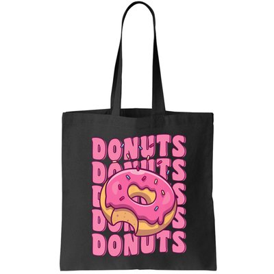 Groovy Pink Donut Squad Sprinkles Donut Lover Matching Donut Bag