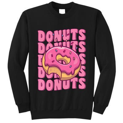 Groovy Pink Donut Squad Sprinkles Donut Lover Matching Donut Tall Sweatshirt