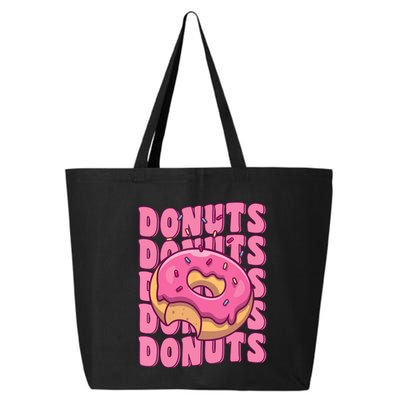 Groovy Pink Donut Squad Sprinkles Donut Lover Matching Donut 25L Jumbo Tote