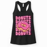 Groovy Pink Donut Squad Sprinkles Donut Lover Matching Donut Womens Tank Top