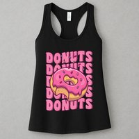 Groovy Pink Donut Squad Sprinkles Donut Lover Matching Donut Womens Tank Top