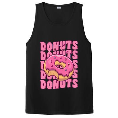 Groovy Pink Donut Squad Sprinkles Donut Lover Matching Donut PosiCharge Competitor Tank