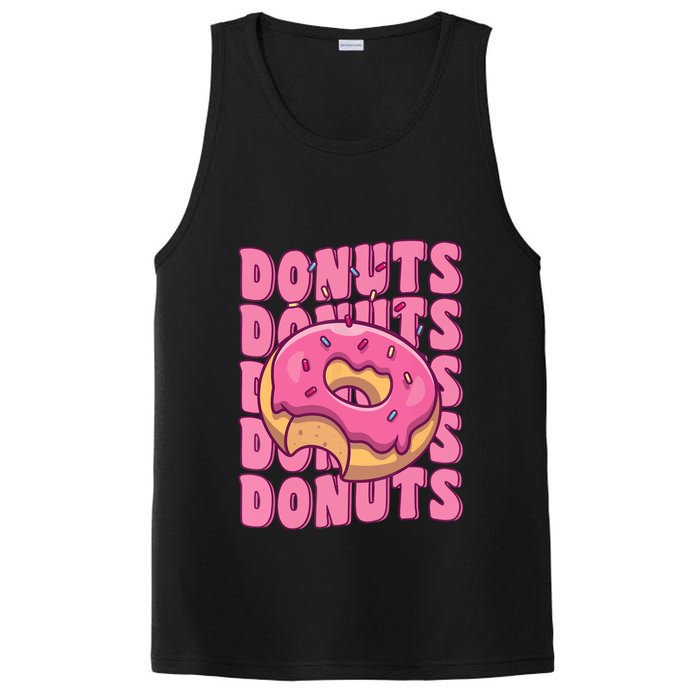Groovy Pink Donut Squad Sprinkles Donut Lover Matching Donut PosiCharge Competitor Tank