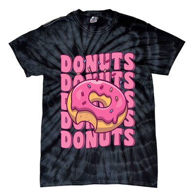 Groovy Pink Donut Squad Sprinkles Donut Lover Matching Donut Tie-Dye T-Shirt