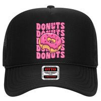 Groovy Pink Donut Squad Sprinkles Donut Lover Matching Donut Trucker Hat