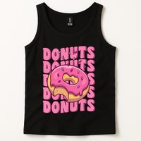 Groovy Pink Donut Squad Sprinkles Donut Lover Matching Donut Tank Top