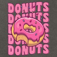 Groovy Pink Donut Squad Sprinkles Donut Lover Matching Donut Cotton Canvas Backpack