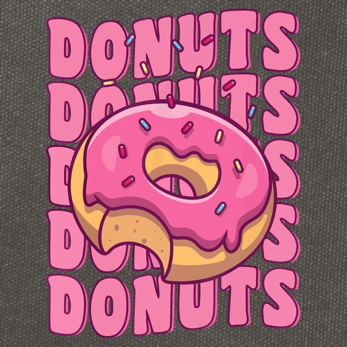 Groovy Pink Donut Squad Sprinkles Donut Lover Matching Donut Cotton Canvas Backpack
