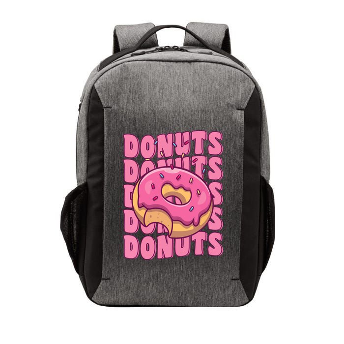 Groovy Pink Donut Squad Sprinkles Donut Lover Matching Donut Vector Backpack