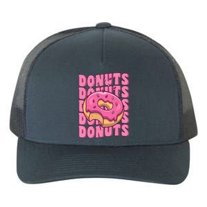 Groovy Pink Donut Squad Sprinkles Donut Lover Matching Donut Yupoong Adult 5-Panel Trucker Hat