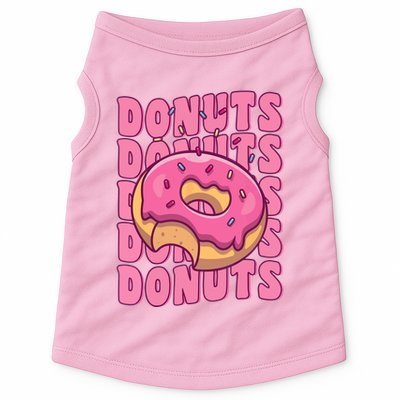 Groovy Pink Donut Squad Sprinkles Donut Lover Matching Donut Doggie Tank