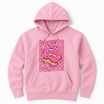 Groovy Pink Donut Squad Sprinkles Donut Lover Matching Donut Hoodie