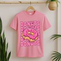 Groovy Pink Donut Squad Sprinkles Donut Lover Matching Donut T-Shirt