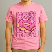 Groovy Pink Donut Squad Sprinkles Donut Lover Matching Donut T-Shirt