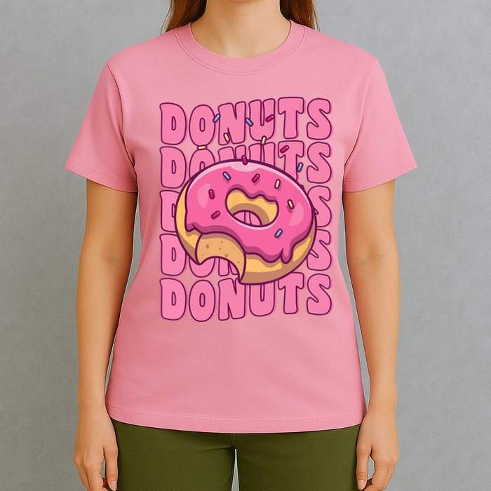 Groovy Pink Donut Squad Sprinkles Donut Lover Matching Donut T-Shirt