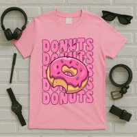 Groovy Pink Donut Squad Sprinkles Donut Lover Matching Donut T-Shirt
