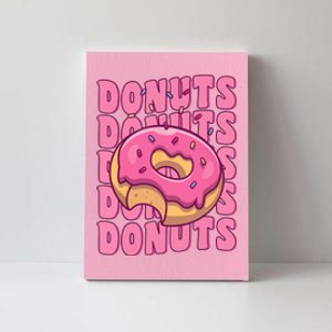 Groovy Pink Donut Squad Sprinkles Donut Lover Matching Donut Canvas